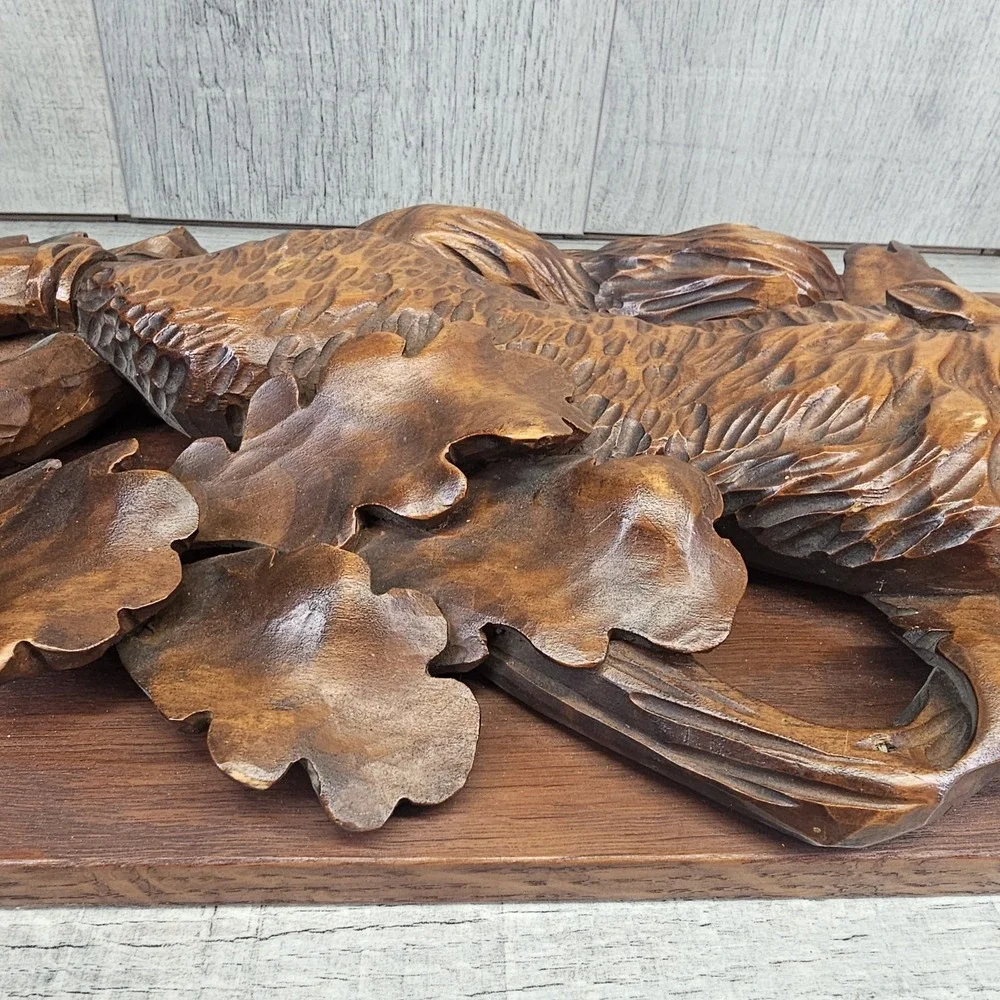 Wow Vtg Black Forest Wall Plaque Hunting Fox Trophy 21.5